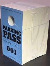 ⭐ TOP CHOIX !⭐ PACK COMPLET DE 500 ÉTIQUETTES VOLANTES DE RÉTROVISEUR DE VOITURE LAISSEZ-PASSER PERMIS DE STATIONNEMENT TEMPORAIRE