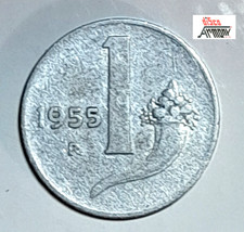 Moneta  da Lire 1 del 1955 - REPUBBLICA ITALIANA   (Cornucopia  /  Circolata)