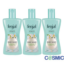 3 X Fenjal Vitality Body Wash Pomegarante Oil & Green Tea, 200 ml