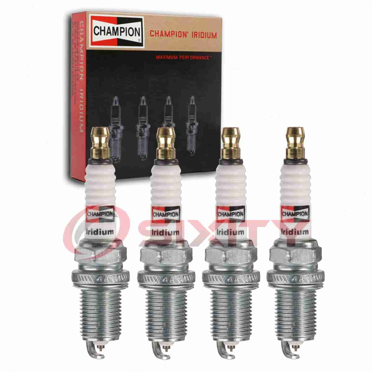 4 pc Champion Iridium Spark Plugs for 1990-1991 Geo Storm 1.6L L4 Ignition qj