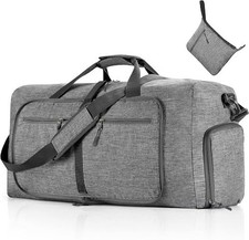 65L/85L/115L Foldable Travel Duffle Bag with Shoe Compartment