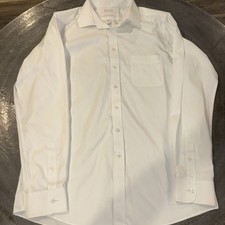 Gold Label Roundtree  Yorke Shirt 16.5/36 Slim Non-Iron EZ Wash Long Sleeve