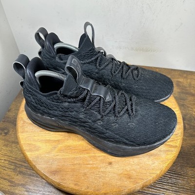 Nike LeBron 15 Low Triple Black Basketball Shoes AO1755-004 Mens 10