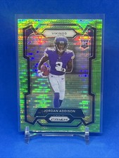 2023 Panini Prizm Rookies Jordan Addison #368 Neon Green Pulsar Prizm (RC) 🏈-2