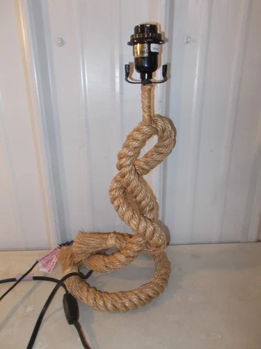 HEMP Rope Table DESK LIGHT Lamp 17"