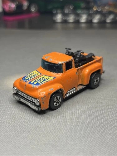 Vintage 1973 Hot Wheels Hi Tail Hauler 1956 Ford F100 Pickup Motorcycles Orange