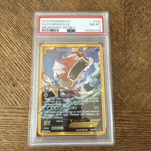 Pokemon Gyarados EX Secret Rare Breakpoint 123/122 PSA 8