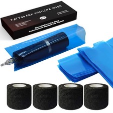 200pcs Blue Tattoo Machine Pen Covers 4pcs Grip Tape Wraps