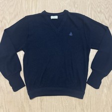 Vintage 90'S IZOD V-neck acrylic knit sweater made in the USA size M men's