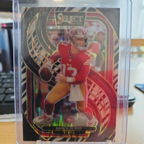 2024 Panini Select - Premier Level Brock Purdy #124 Zebra Shock Prizm
