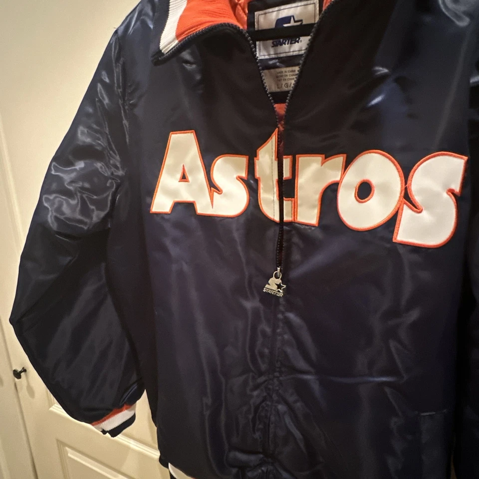 Chaqueta STARTER HOUSTON ASTROS MLB Cremallera Completa Talla Grande Foto 3 de 4