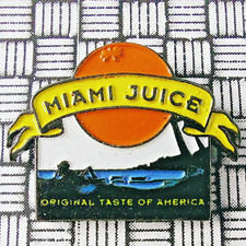 Miami Juice Original Taste of America Enamel Pin Badge 19mm x 25mm