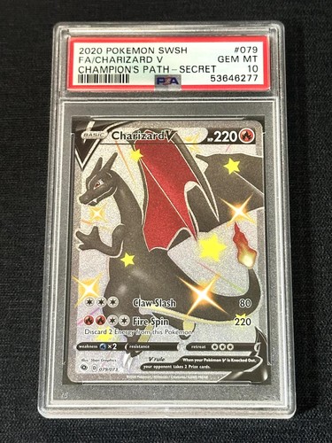 Charizard V 079/073 Secret Champion's Path Pokemon PSA 10