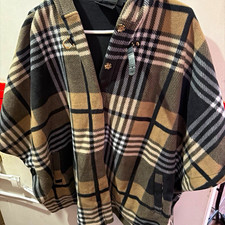 Weatherproof Womens S Black/Beige/Gray Plaid ...