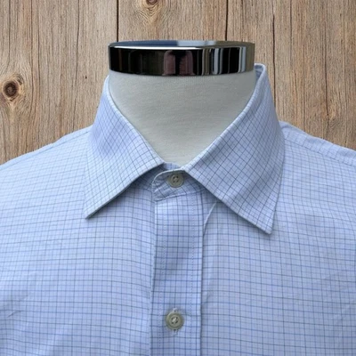 Brookes Brothers Shirt White blue Check Regent Non Iron Mens 16.5” - Image 1 of 4