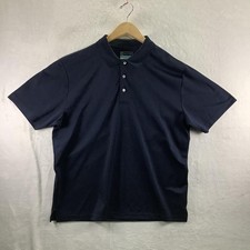 PGA Tour Airflux Polo Shirt Mens XL Blue Solid Golf Performance Lightweight