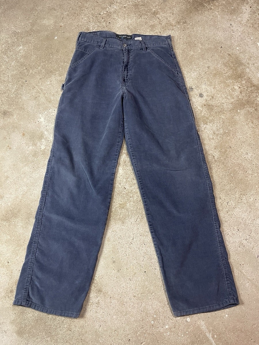 Vintage Levis Silvertab Baggy Wide Corduroy Pants Mens 32x32 Gray Vintage Levis Silvertab Baggy Wide Corduroy Pants Mens 32x32 Gray