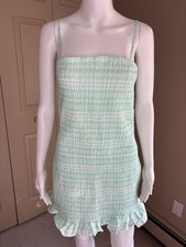MWOT Wild Fable Mint Green and White Minidress Adjustable Straps Size Large