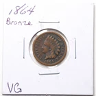 1864 Bronze 1C Indian Head Cent in VG Condition #6862