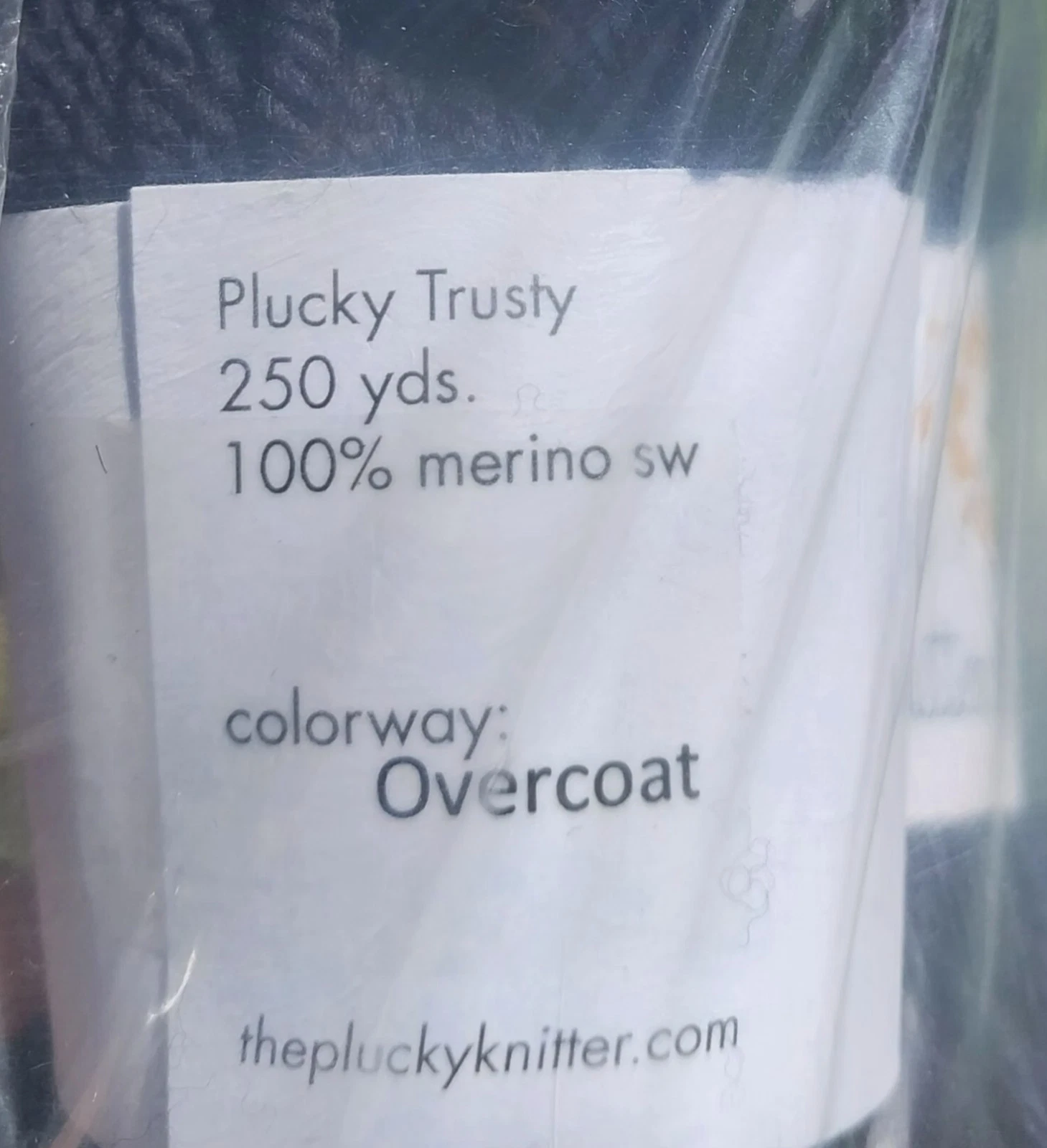OVERCOAT Plucky Knitter Trusty 750 Yds 100% Merino sw Superwash Yarn Rare - product detail image 3