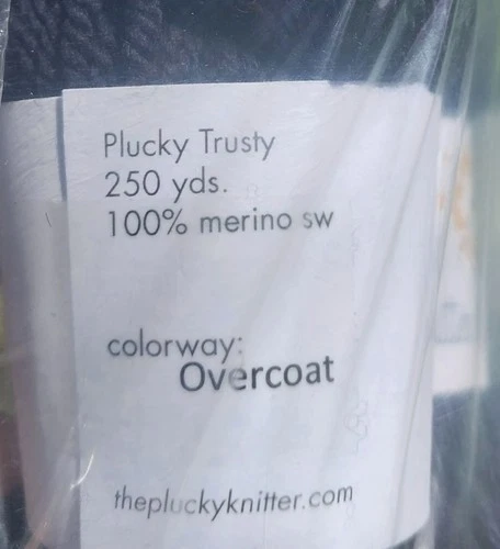 OVERCOAT Plucky Knitter Trusty 750 Yds 100% Merino sw Superwash Yarn Rare image 3