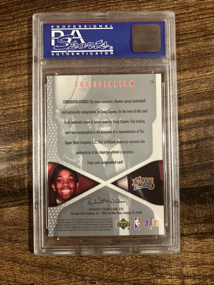 Craig Claxton 2000 SPx Auto Jersey /2500 - Image 2 of 2