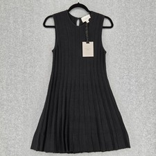 POMANDER PLACE NEW XS Adi Sleeveless Knit Dress Black Tuckernuck Pleated