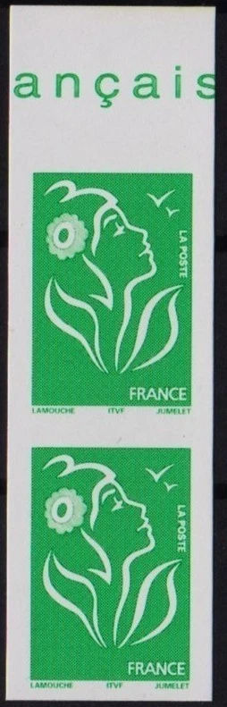 VARIETE N°3733abc 2 PAIRES LAMOUCHE NON DENTELE AVEC ET SANS PHOSPHORE LUXE ** - Photo 3/3