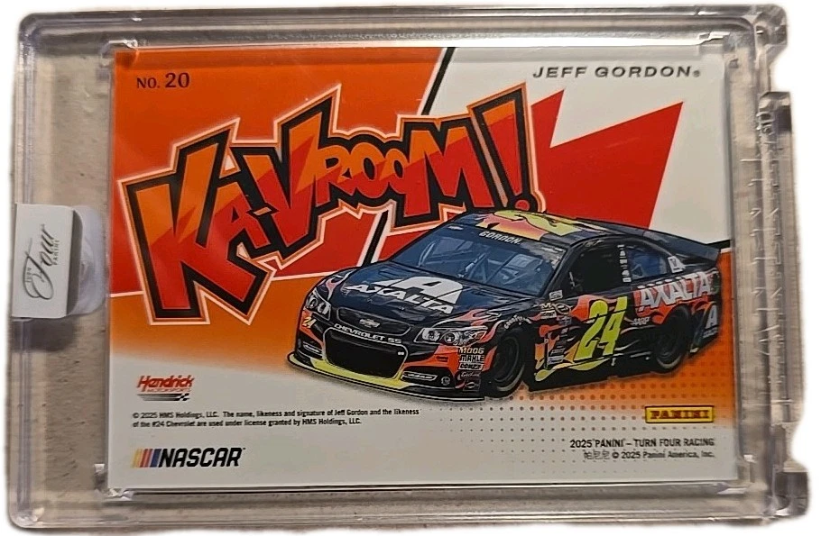 2025 Panini Turn Four Jeff Gordon Encased "Ka-Vroom!" Card #20 SSP Case Hit NNO - Image 2 of 2