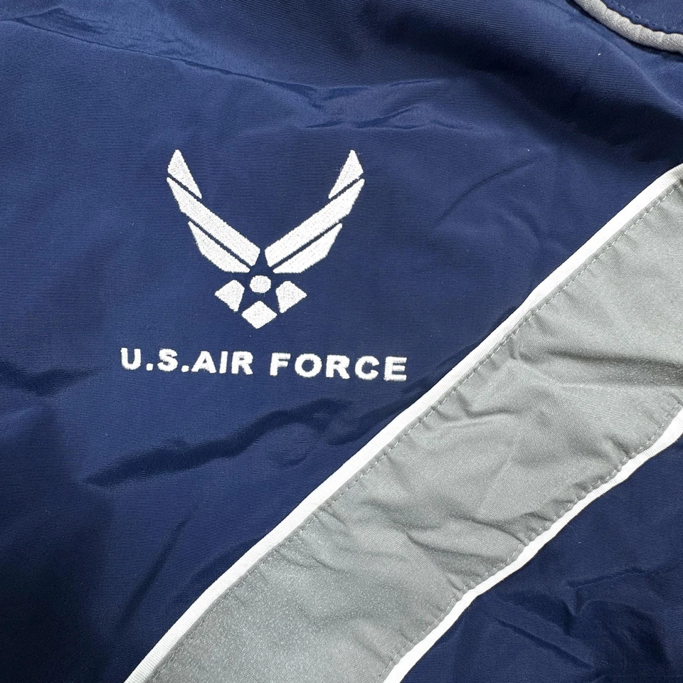 US Air Force Jacket Mens Large Regular Blue Physical Training Uniform Reflective - Image 2 of 4