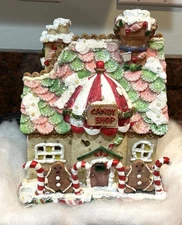 Holiday Home Fibre Optics House Candy Shop 8.5” By 11” Christmas Changes Colors