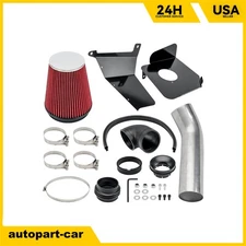 Cold Air Intake Kit Red Filter 3.5in w/ Heat Shield For 2007-08 Chevy Silverado