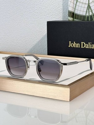 John Dalia Sunglasses Silver Frame Gray Gradient Lenses  display picture 1