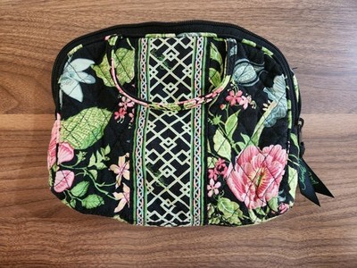 Vera Bradley Botanica Large Zip Lined Cosmetic Makeup Bag
