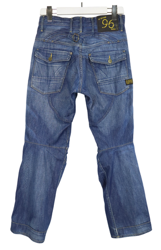 G-STAR El.Wood Heritage Age Loose Jeans Men's W30/L32 Blue Whiskers Button Fly - Picture 2 of 8