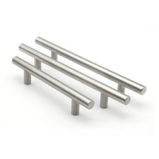 Kitchen Cabinet Cupboard Handle T Handles Chrome Draw Door Bedroom Pull Brushed 