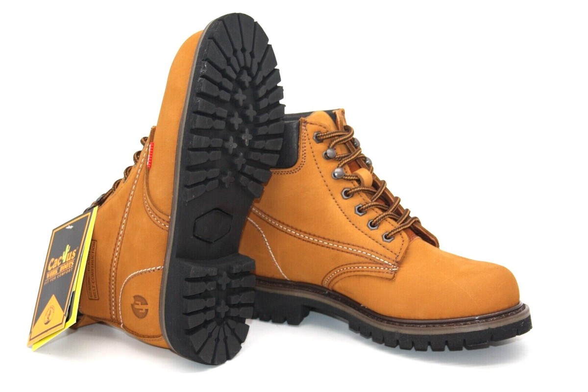 MEN\'S WORK BOOT CACTUS FOOTWEAR 611 DARK BROWN OIL RESISTANT WORK BOOT SIZE 12 MEN main image 2