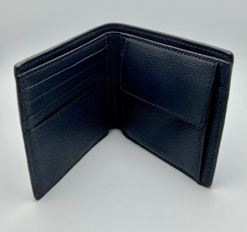 Coach Leather Wallet Varsity Stripe Card - Blue with Black, F75394 - Picture 3 of 8