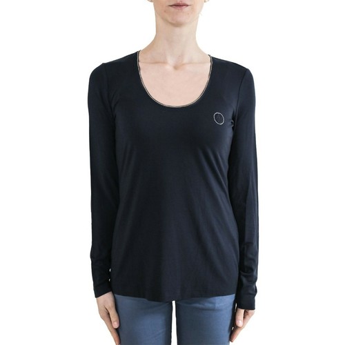 Armani Jeans B5M32LK T-Shirt Maglia da Donna Estiva Blu/Nero -20 % | eBay