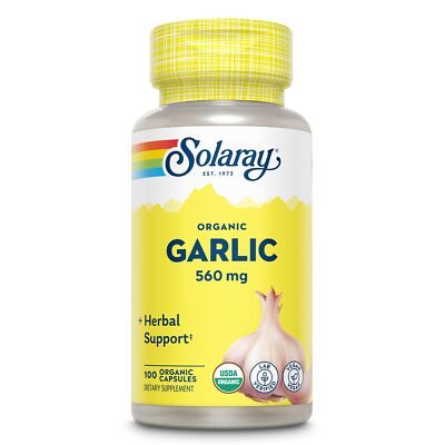 Organic Garlic Supplement 100 Count Heart Health Wellness Support Eco Friendly