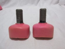 1 Pair Vintage Pink Gripper Sure Grip NOS Roller Skate Toe Stop Round 5/8 Inch