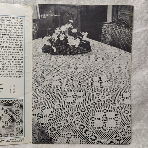 1972 Coats & Clark's Book 217 Tablecloths & Bedspreads to Knit Crochet Patterns - Bild 24 von 24