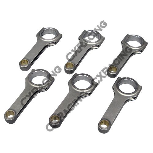 Varillas de conexión de haz en H forjado CXRacing Conrod 6 piezas para BMW M50 M52 B25 140 mm - Imagen 1 de 2