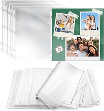 100 Pack 12" x 12" Scrapbook Page Protectors, Craft Paper Protective Sleeves Pho