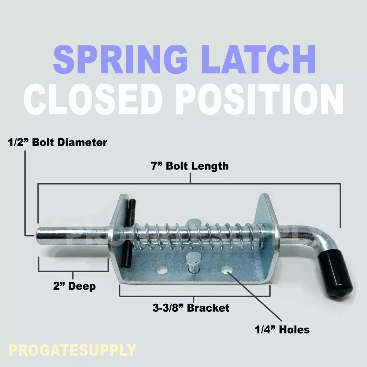 7 Sliding Spring Latch Loaded Barrel Trailer Gate Pin Lock Heavy Duty, 2  pack