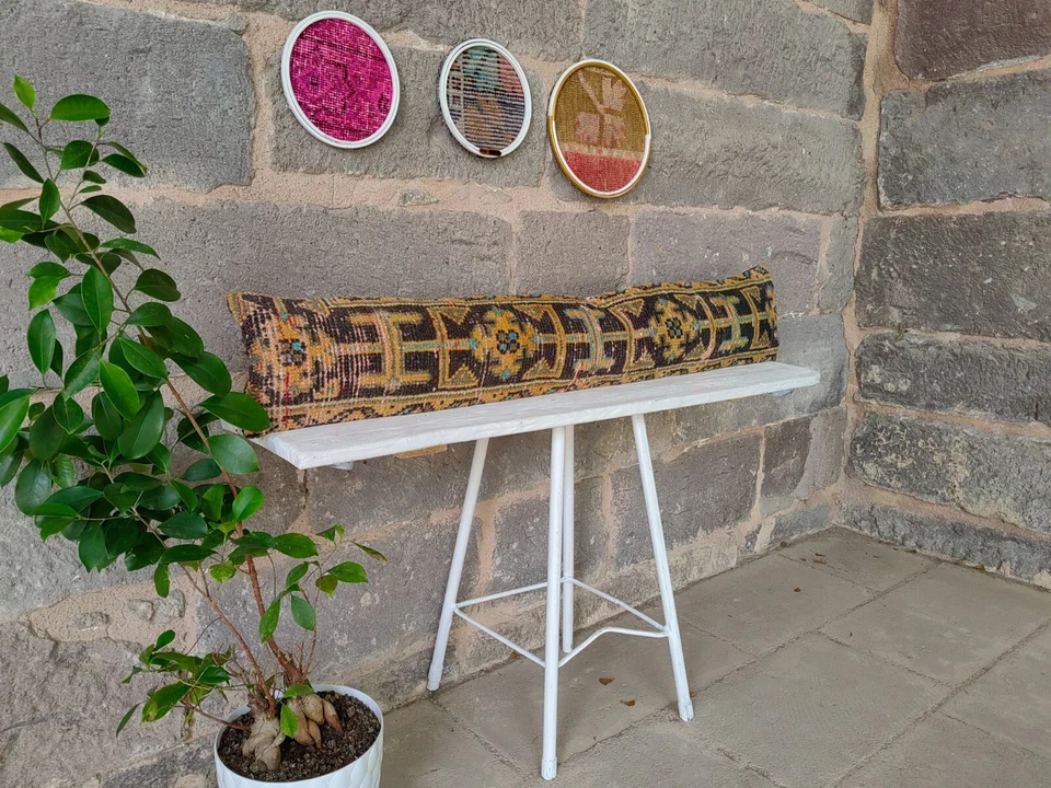 ALMOFADA LONGA BOLSTER TAPETE TURCO TRAVESSEIRO CAMA LONGA TRAVESSEIRO LONGO DECORAÇÃO TRAVESSEIRO LOMBAR - Imagem 3 de 4