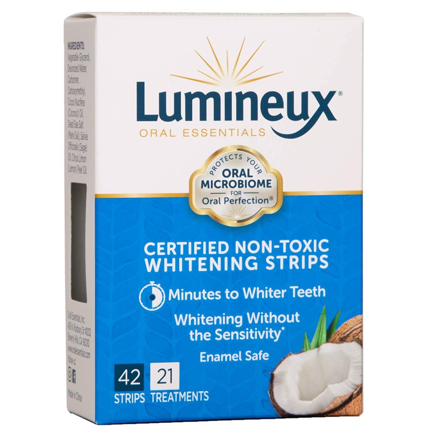 Lumineux Oral Essentials Teeth Whitening Strips (42 Strips, 21 Treatments) Laagste prijs, hoge kwaliteit