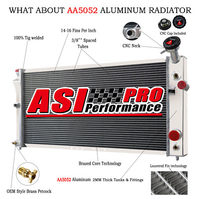 3 Rows Aluminum Radiator For 97-03 PONTIAC GRAND PRIX OLDS INTRIGUE BUICK REGAL