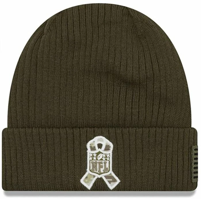 Authentic New Era 2018 Salute to Service NFL Knit Beanie Cuffed