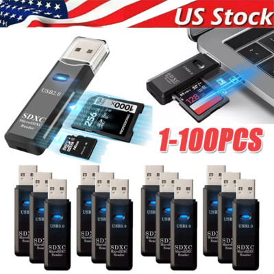 USB3.0 SD Card Reader for PC Micro SD Card to USB Adapter for Camera Memory lot
